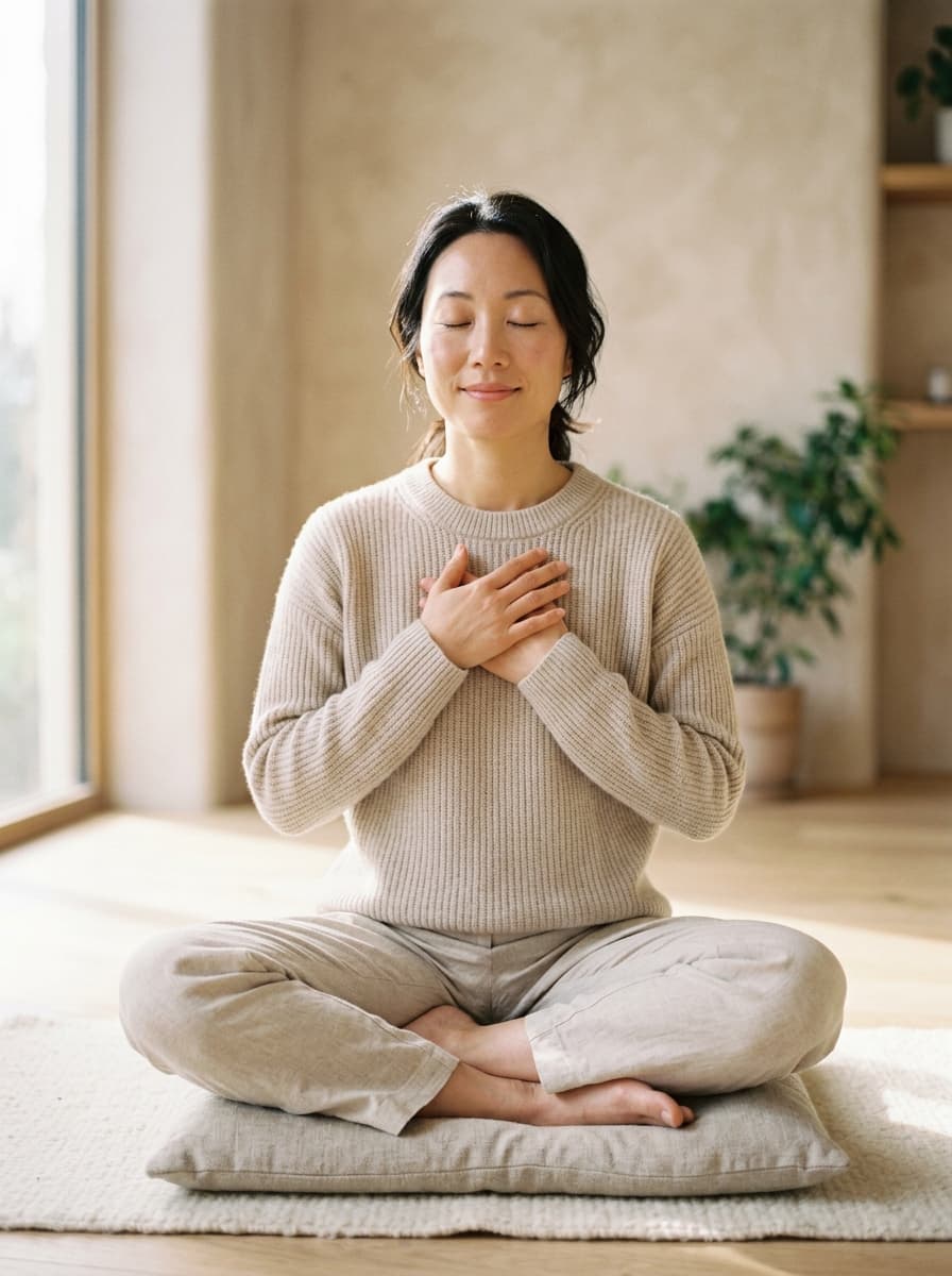 Woman in peaceful meditation